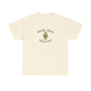 Drink your skincare / olive trees / olive cartoon / Unisex Heavy Cotton Tee