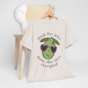 Drink skincare / olive trees / olive cartoon / Unisex Heavy Cotton Tee