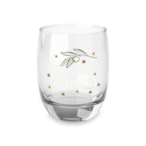 Green Olive Star /  Olive Tree Polyphenol punch / rank up consultant gift / 3.5 inch Whiskey Glass