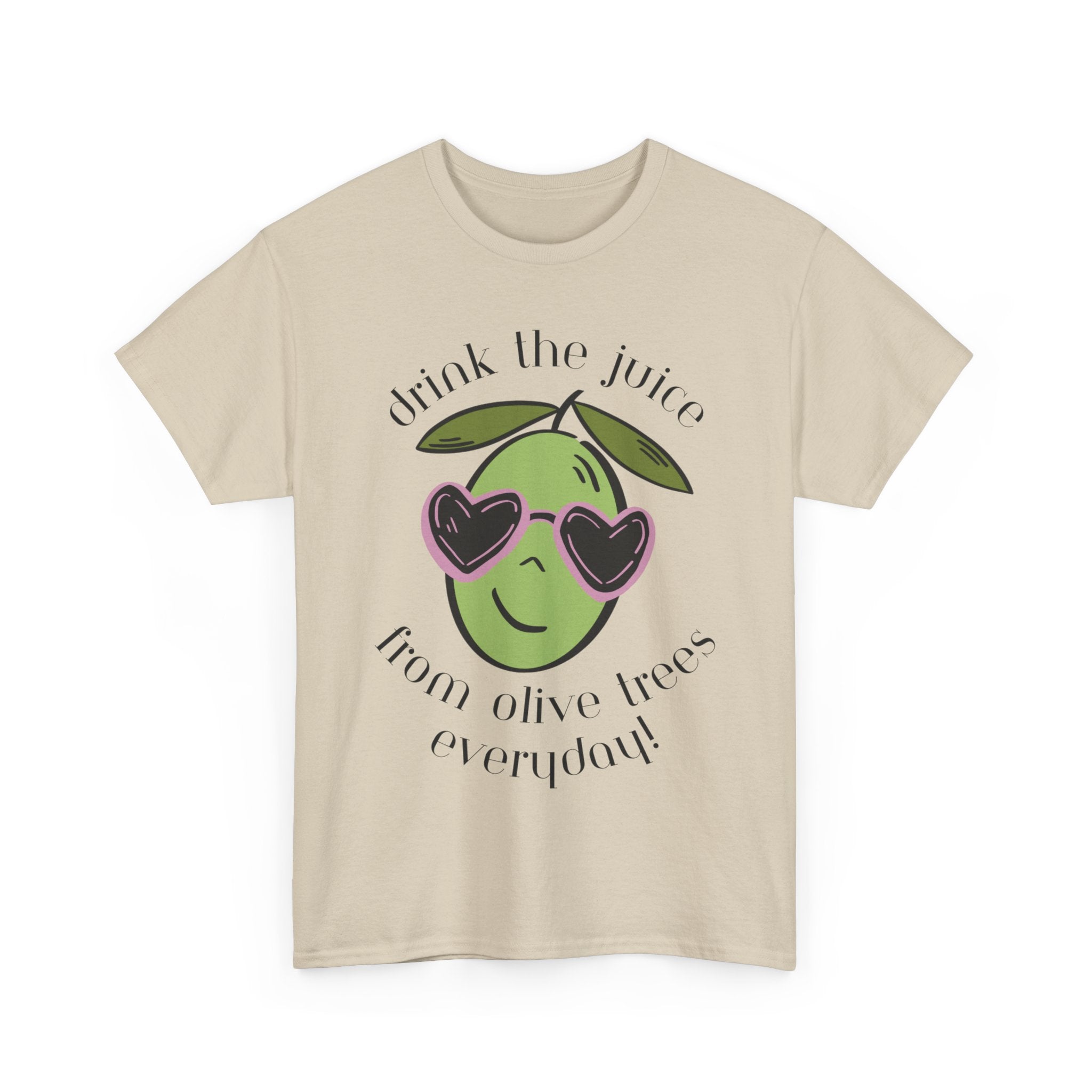 Drink skincare / olive trees / olive cartoon / Unisex Heavy Cotton Tee