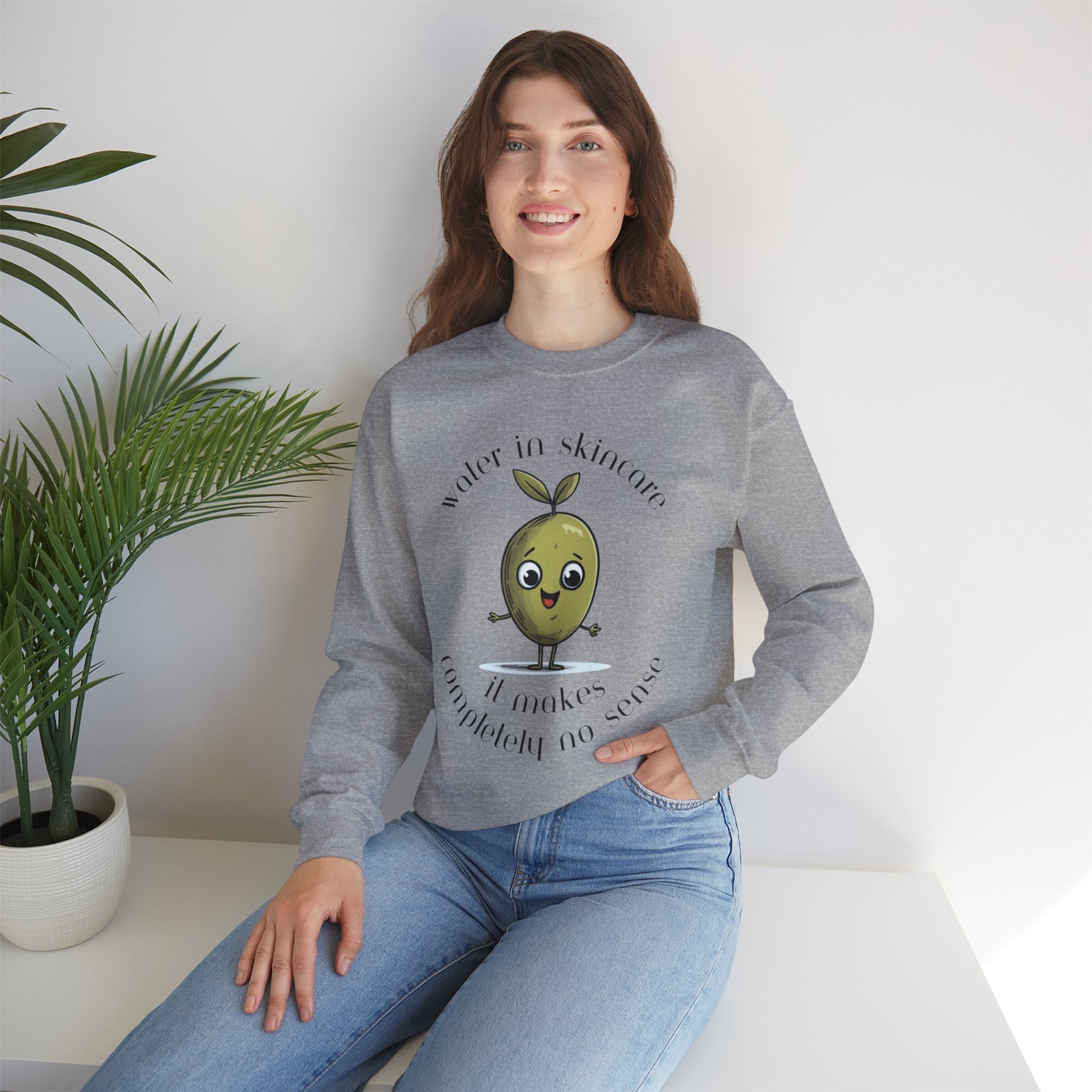 Water in skincare / waterless beauty / olive tree / Unisex Heavy Blend™ Crewneck Sweatshirt