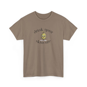 Drink your skincare / olive trees / olive cartoon / Unisex Heavy Cotton Tee