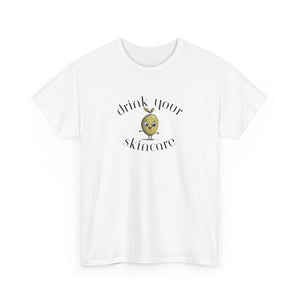 Drink your skincare / olive trees / olive cartoon / Unisex Heavy Cotton Tee