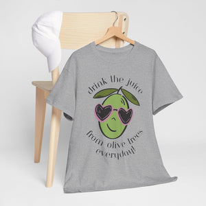 Drink skincare / olive trees / olive cartoon / Unisex Heavy Cotton Tee