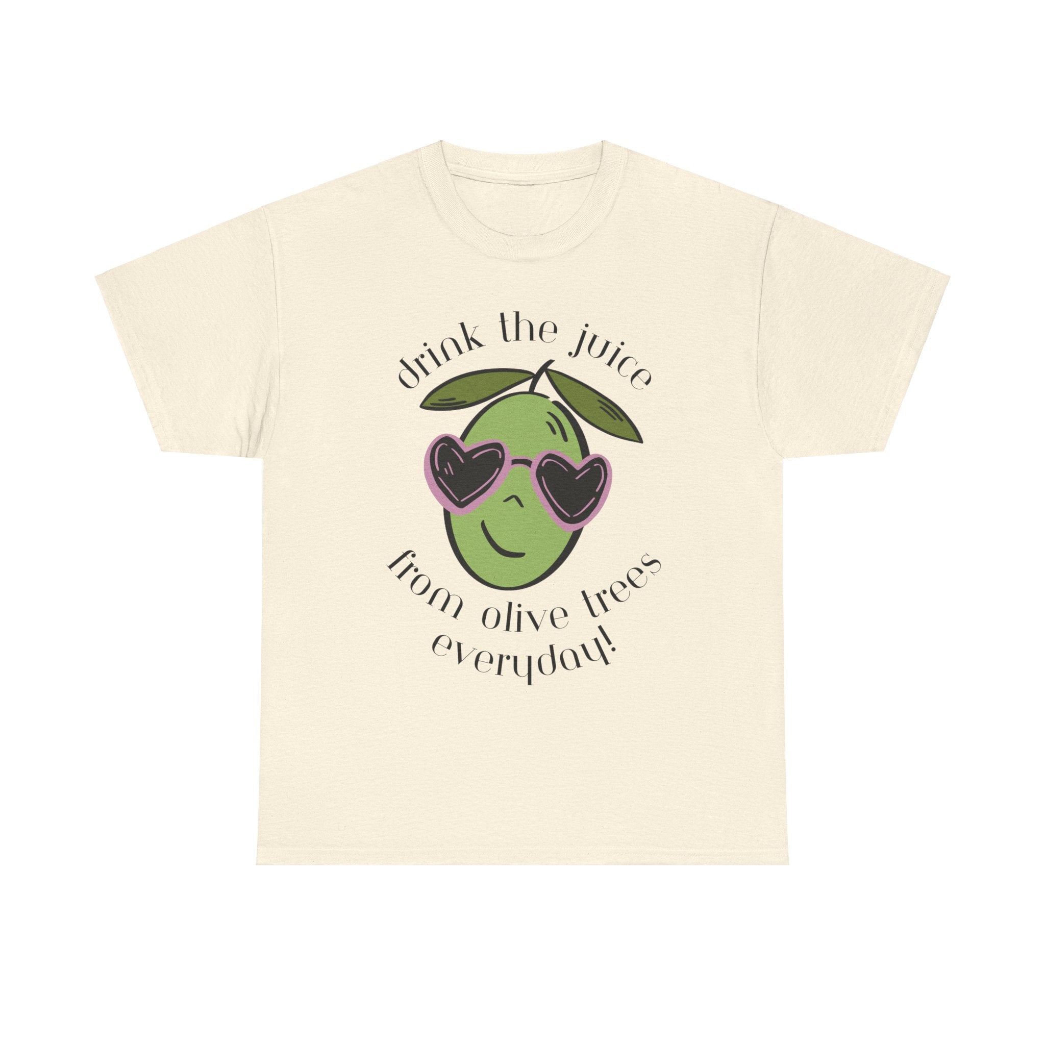 Drink skincare / olive trees / olive cartoon / Unisex Heavy Cotton Tee