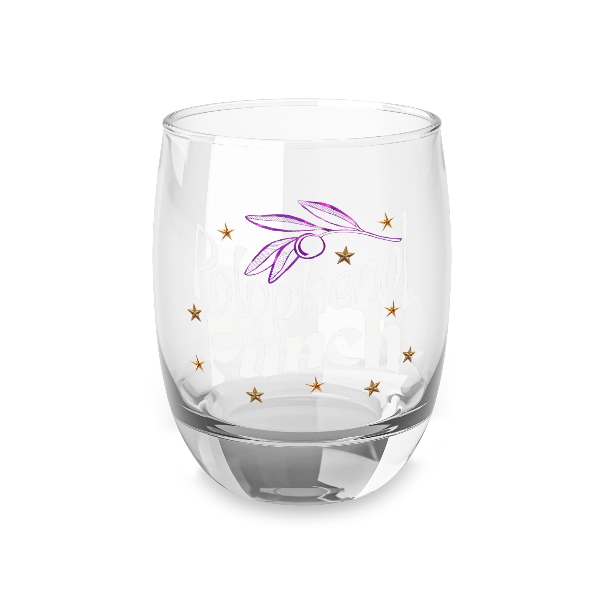 Violet Olive Star /  Olive Tree Polyphenol punch / rank up consultant gift / 3.5 inch Whiskey Glass