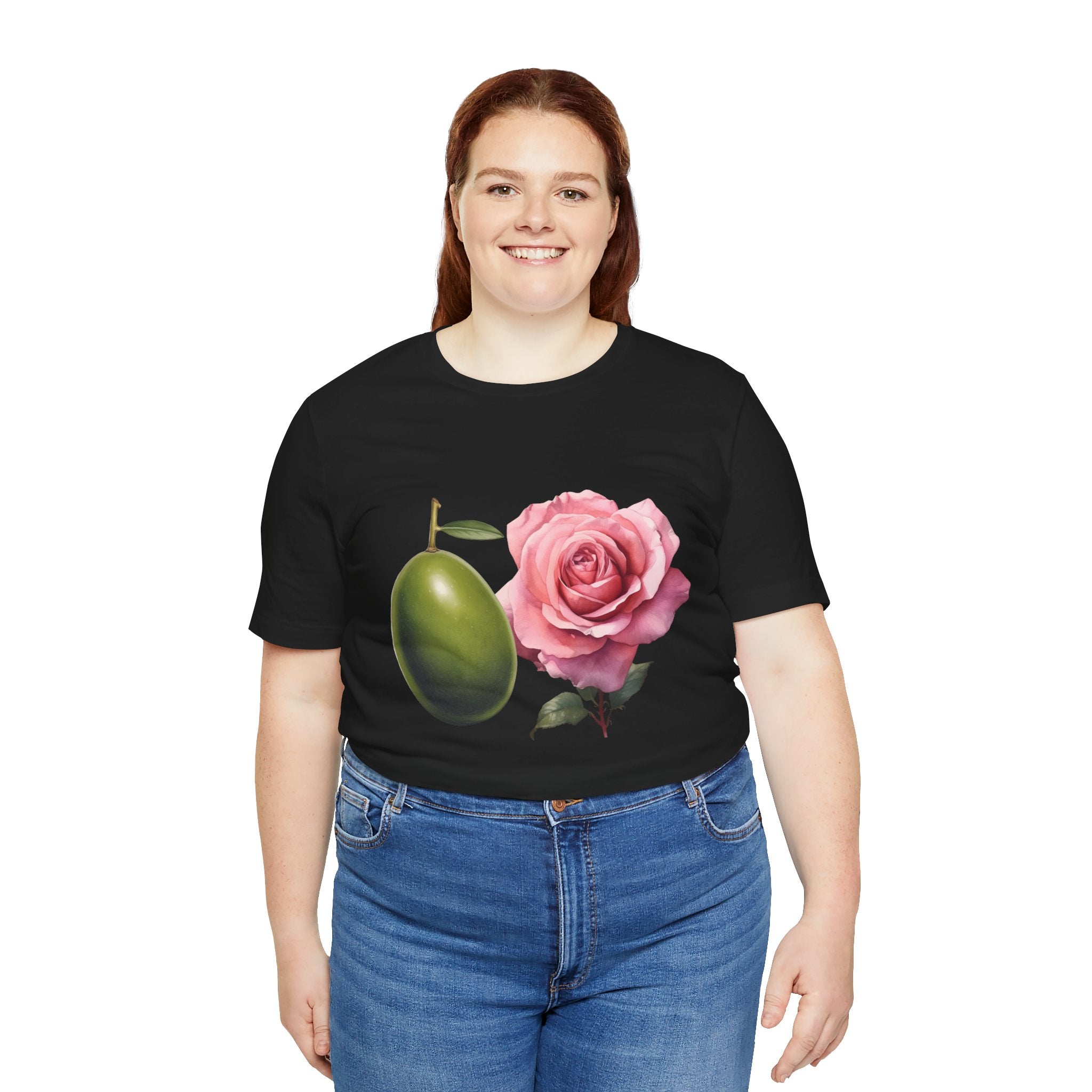 Olives and roses / Hydroxytyrosol makeup / Olive trees / Unisex Jersey Short Sleeve Tee