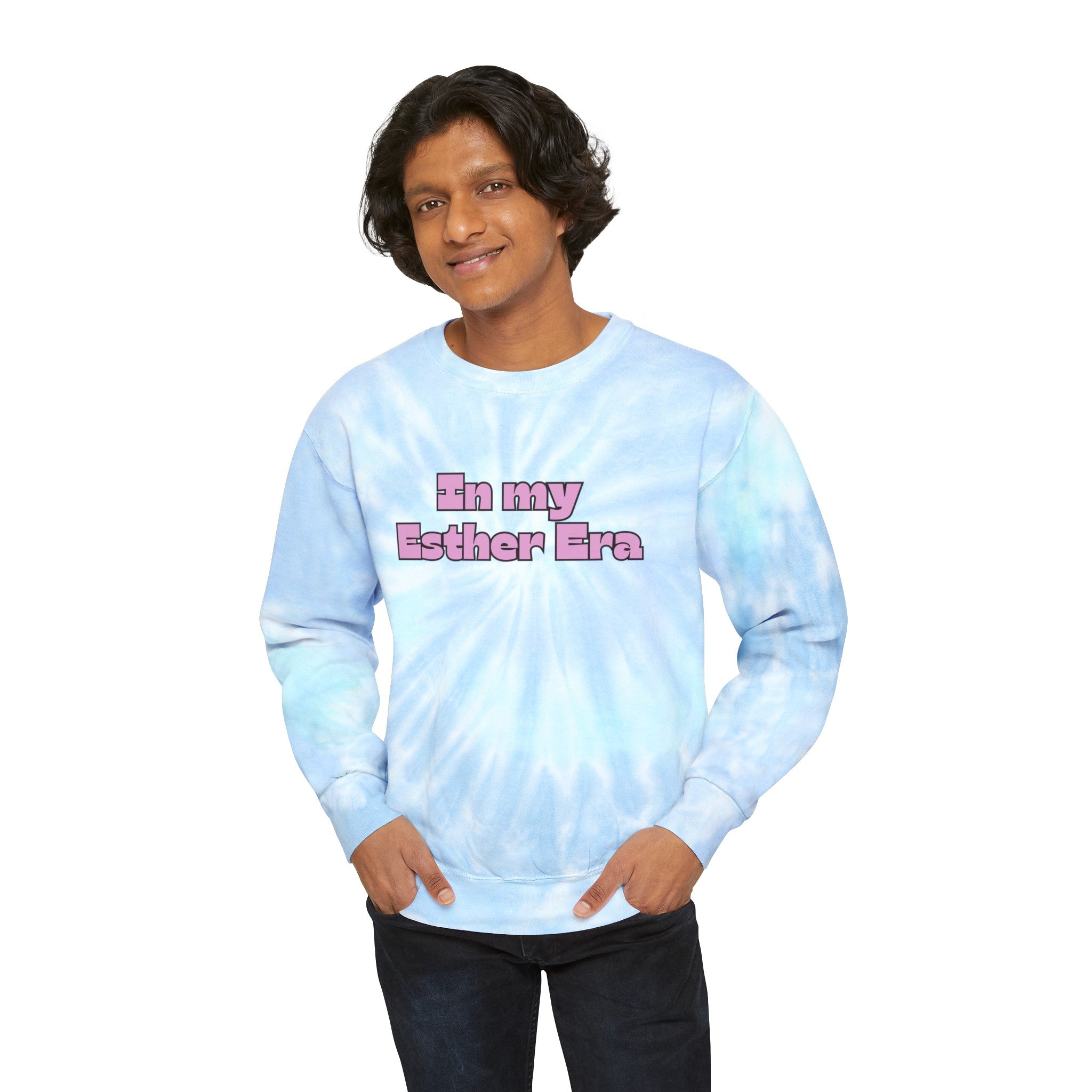 In my Esther era / hand drawn shirt / Bible gift / shirt /  Unisex Tie-Dye Sweatshirt