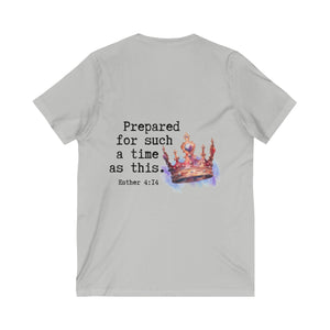 In my Esther era / hand drawn shirt / Bible gift / shirt /  Unisex Jersey Short Sleeve V-Neck Tee