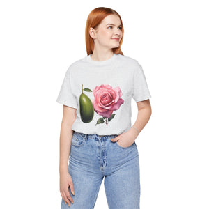 Olives and roses / Hydroxytyrosol makeup / Olive trees / Unisex Jersey Short Sleeve Tee