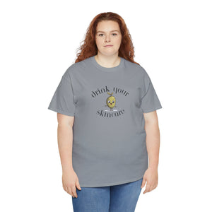 Drink your skincare / olive trees / olive cartoon / Unisex Heavy Cotton Tee