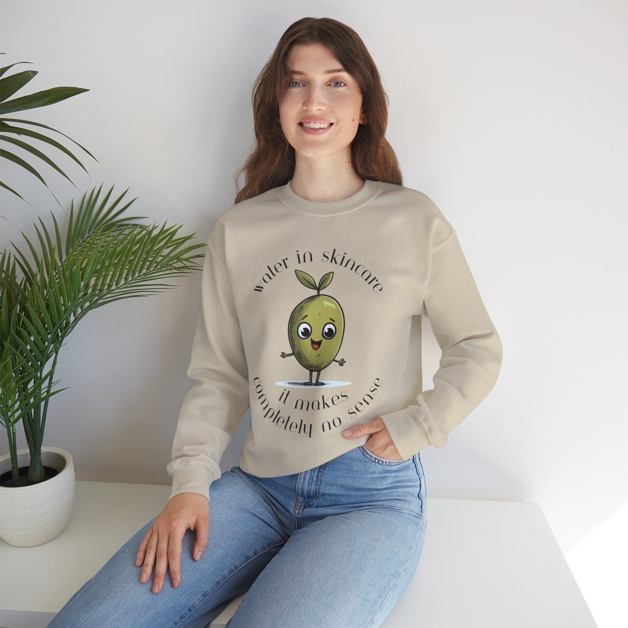 Water in skincare / waterless beauty / olive tree / Unisex Heavy Blend™ Crewneck Sweatshirt