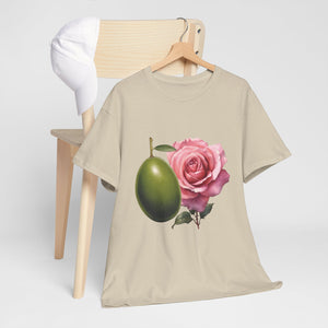 Olives and roses / olive trees / rose and olive cartoon / Unisex Heavy Cotton Tee