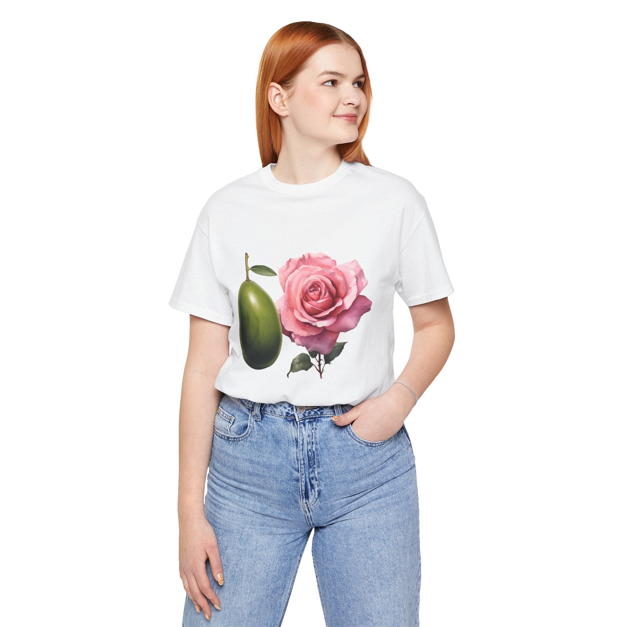 Olives and roses / Hydroxytyrosol makeup / Olive trees / Unisex Jersey Short Sleeve Tee