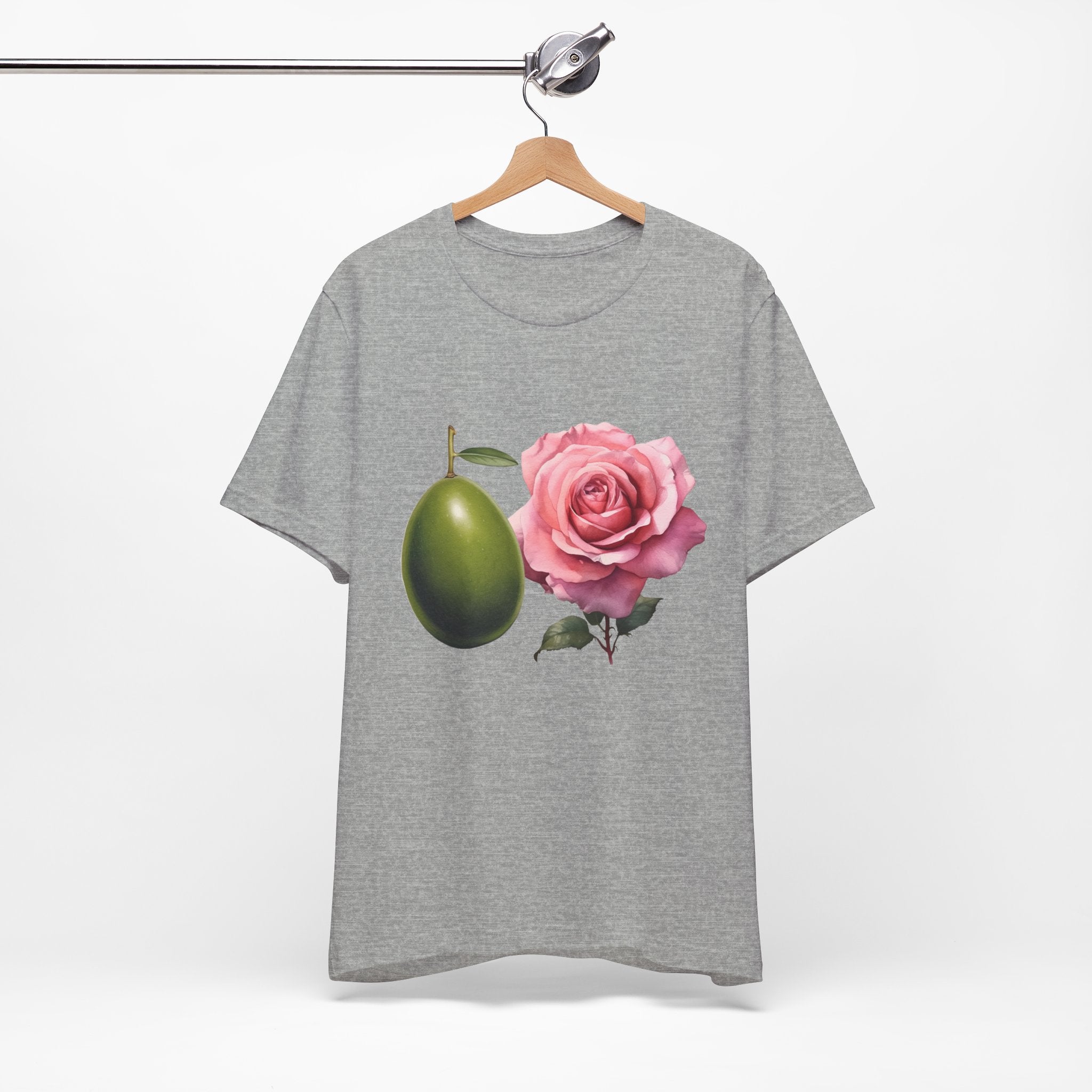 Olives and roses / Hydroxytyrosol makeup / Olive trees / Unisex Jersey Short Sleeve Tee