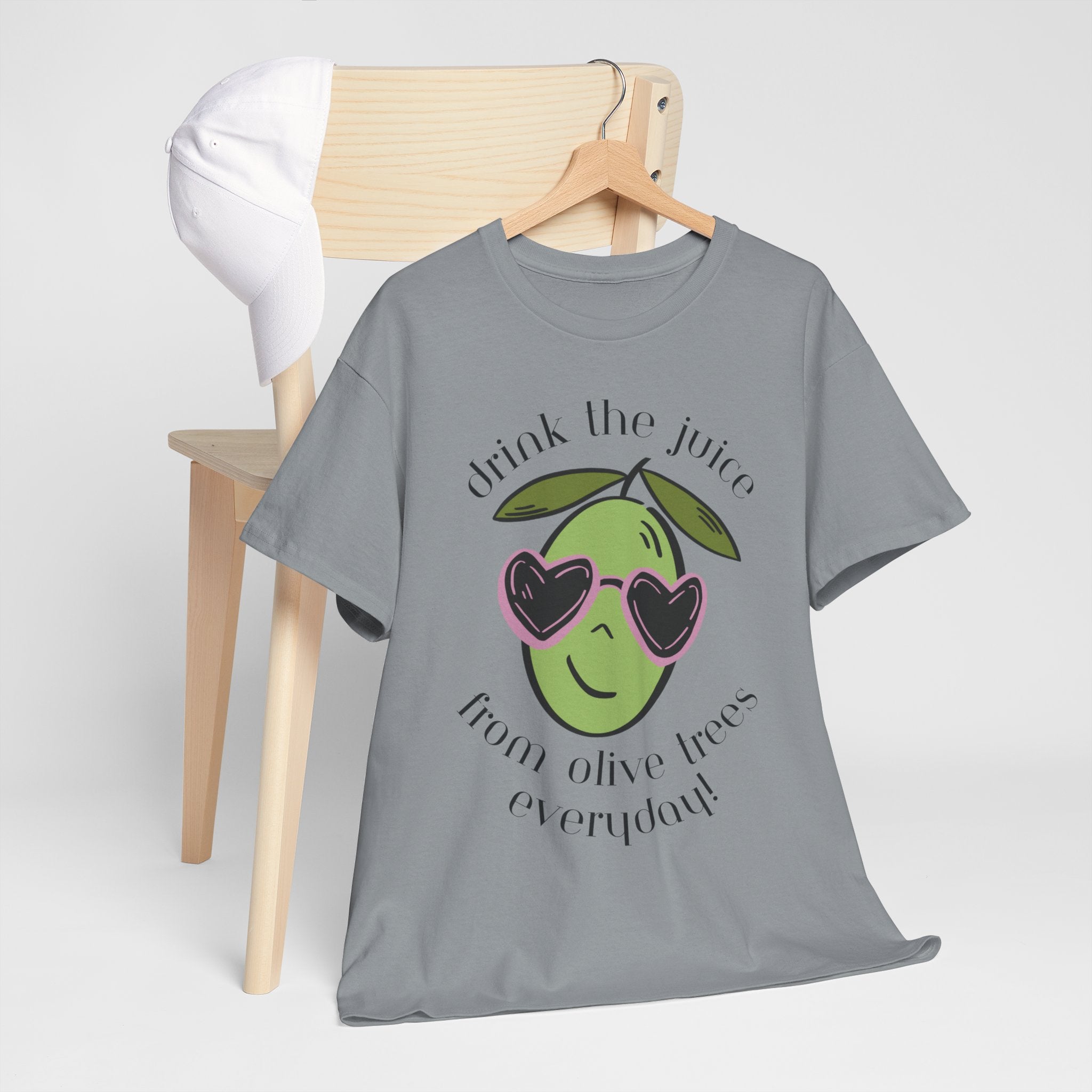 Drink skincare / olive trees / olive cartoon / Unisex Heavy Cotton Tee