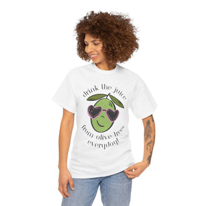 Drink skincare / olive trees / olive cartoon / Unisex Heavy Cotton Tee