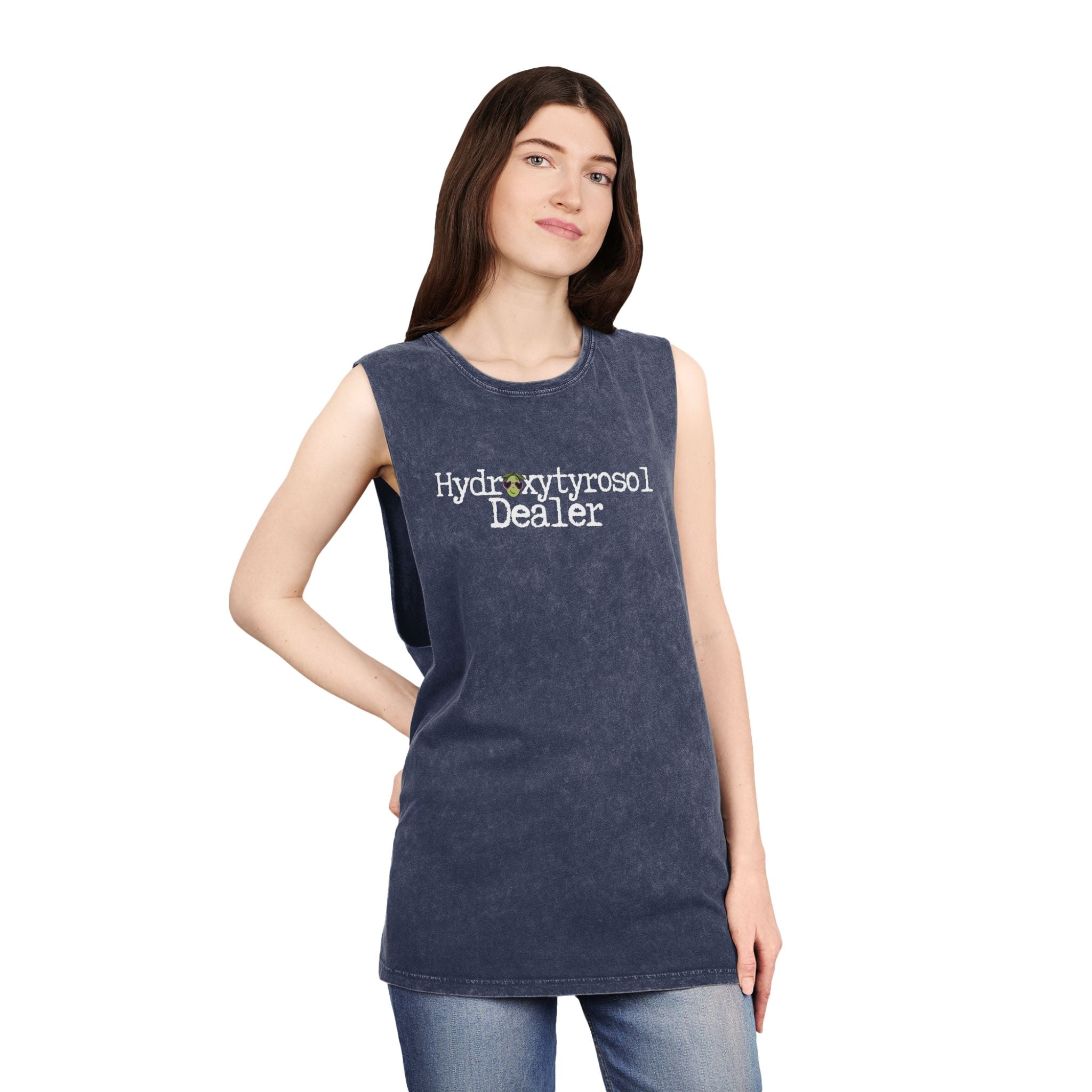 Hydroxytyrosol dealer / Olive tree consultant gift / Unisex Stonewash Tank Top