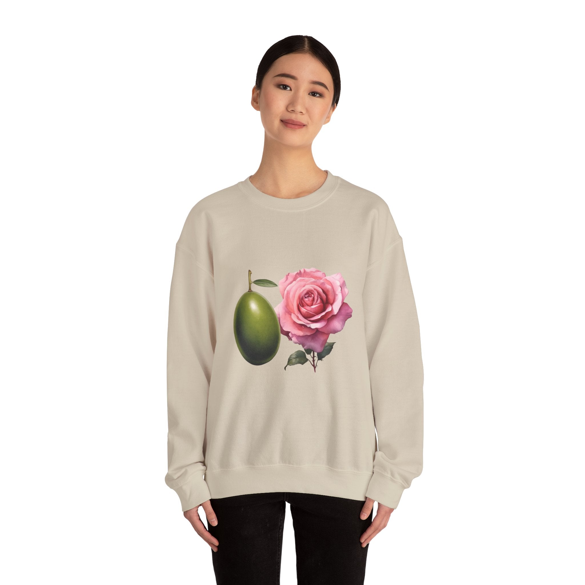 Olive tree / waterless beauty / olives and roses / Unisex Heavy Blend™ Crewneck Sweatshirt