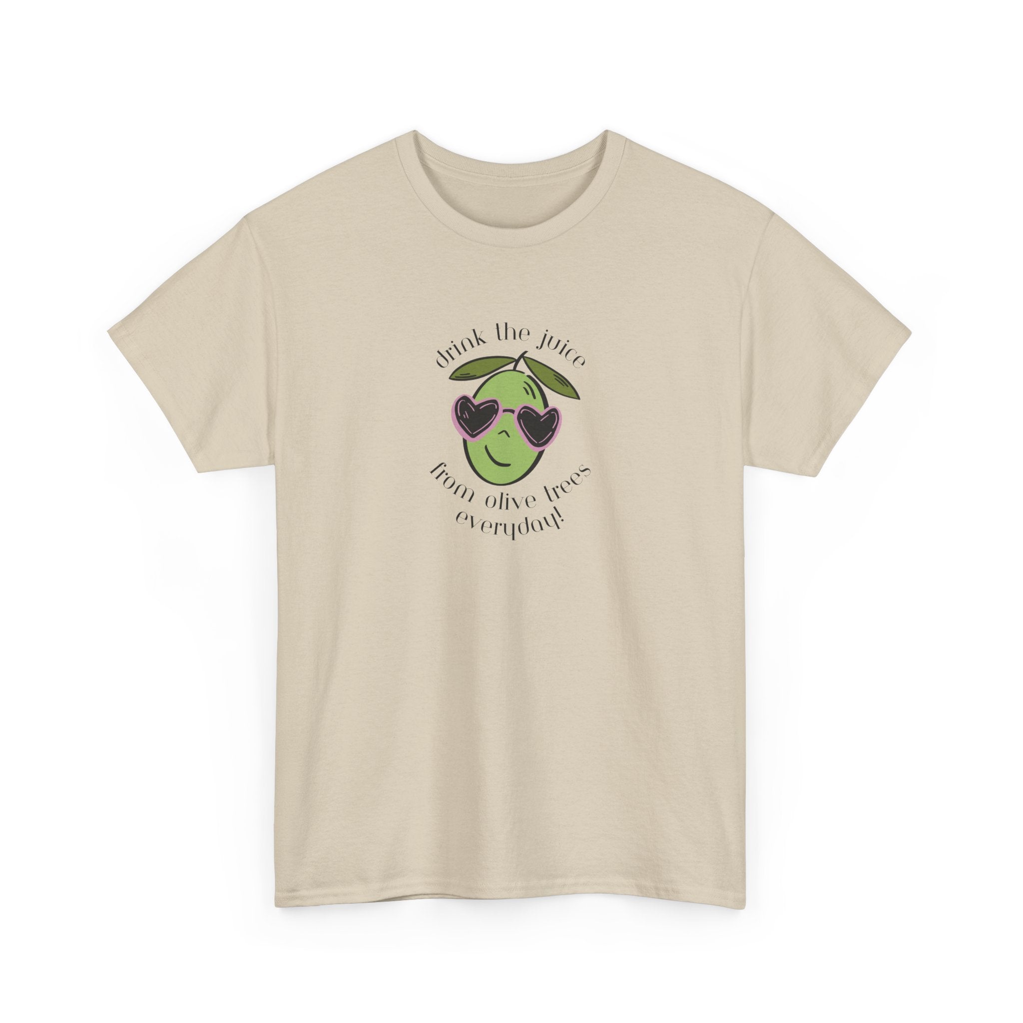 Drink skincare / olive trees / olive cartoon / Unisex Heavy Cotton Tee