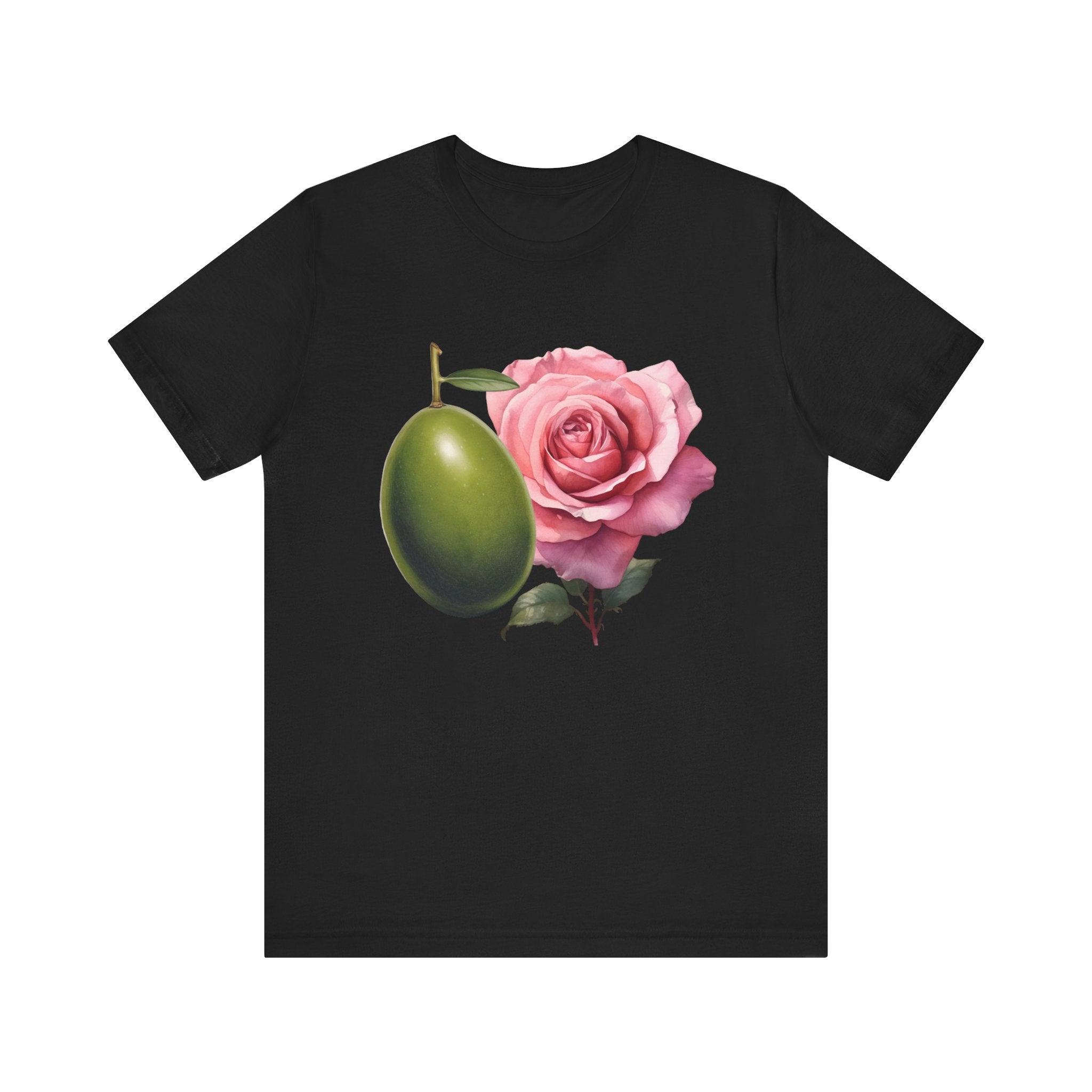 Olives and roses / Hydroxytyrosol makeup / Olive trees / Unisex Jersey Short Sleeve Tee