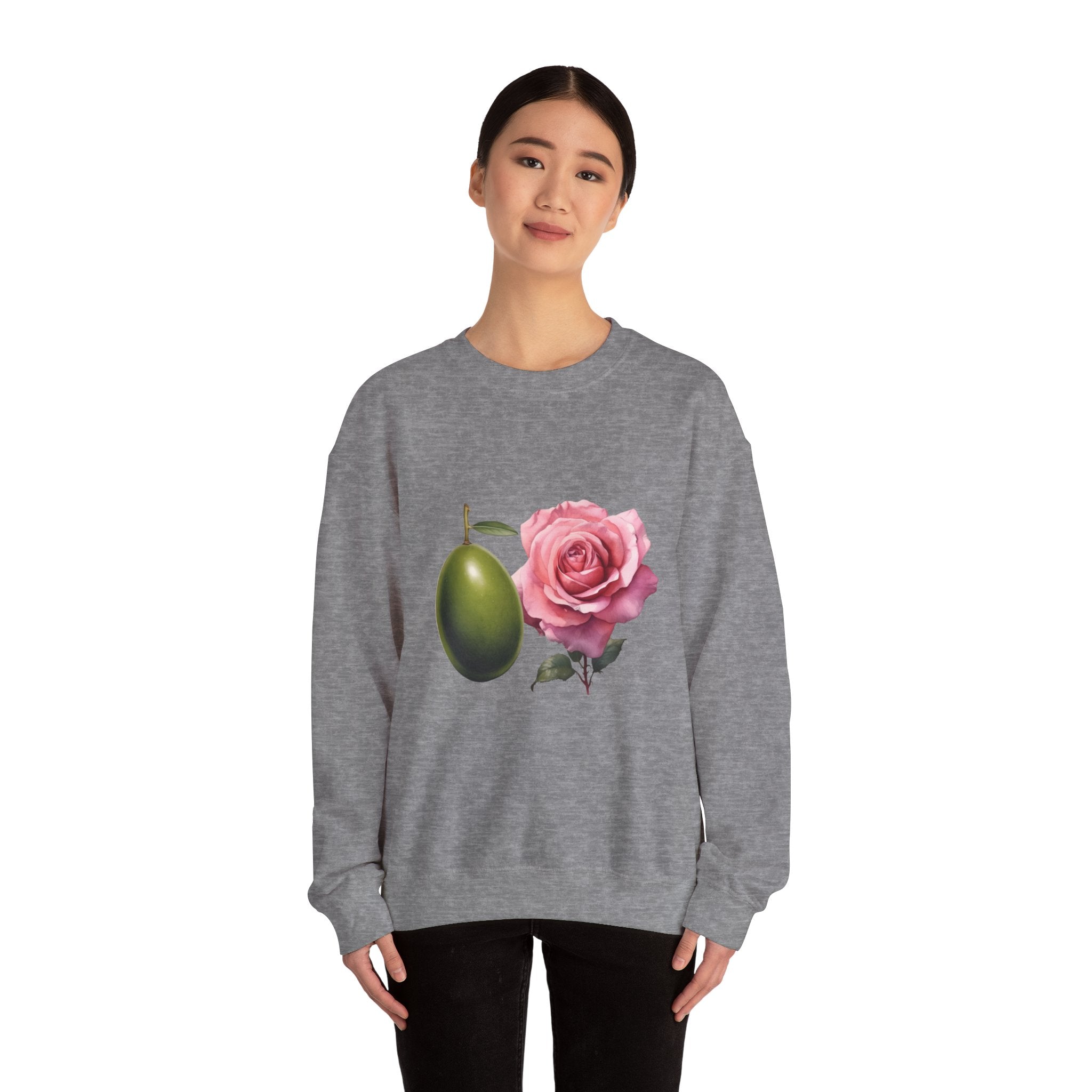 Olive tree / waterless beauty / olives and roses / Unisex Heavy Blend™ Crewneck Sweatshirt