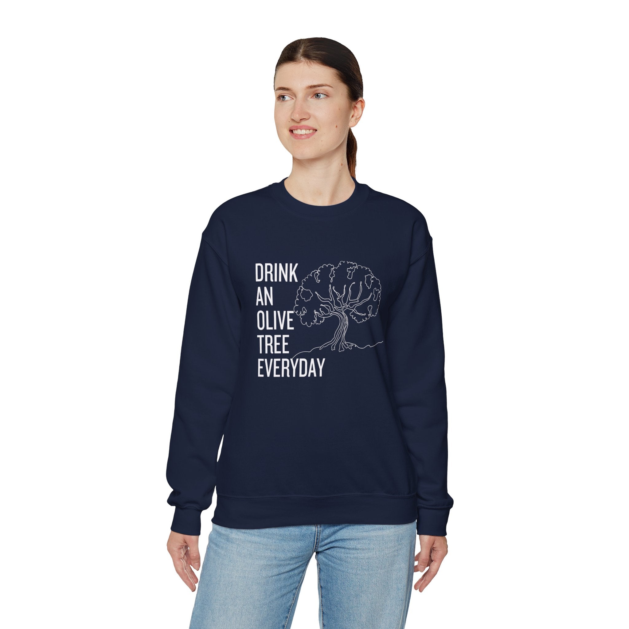 Water in skincare / waterless beauty / drink an olive tree / Unisex Heavy Blend™ Crewneck Sweatshirt