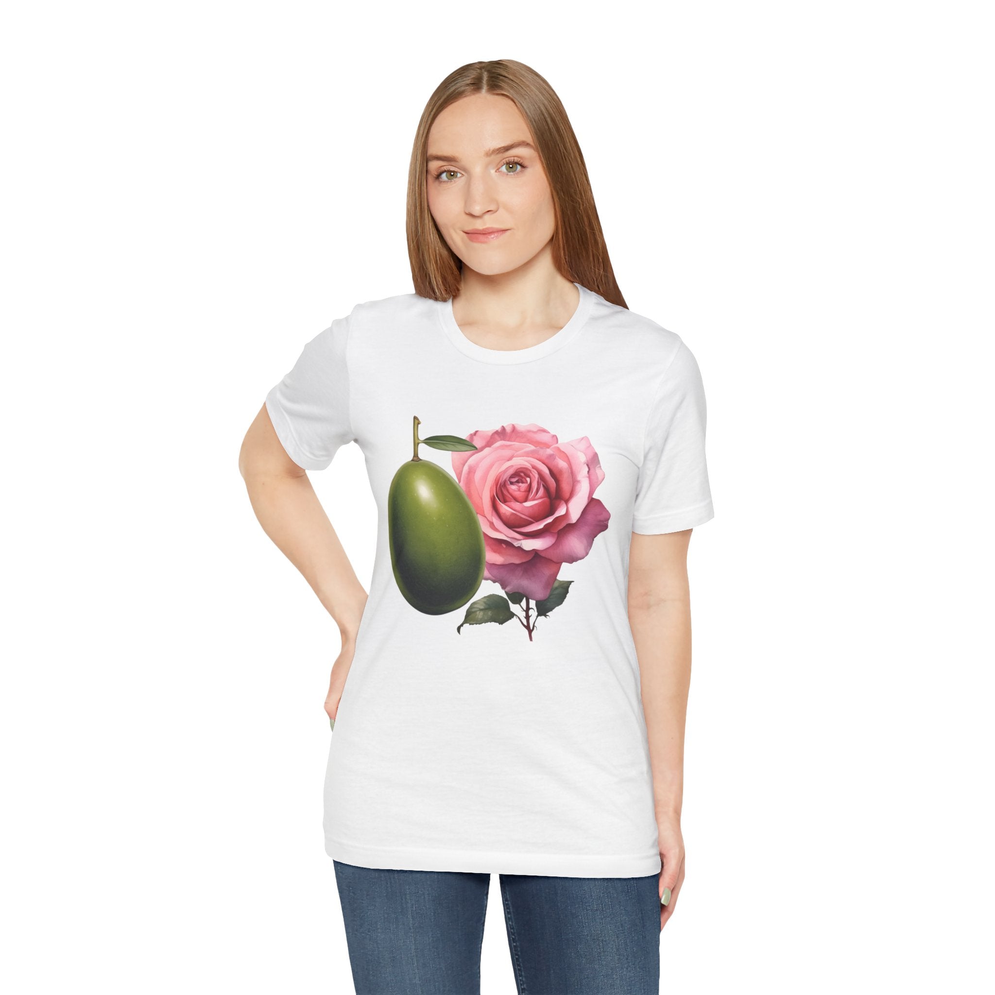 Olives and roses / Hydroxytyrosol makeup / Olive trees / Unisex Jersey Short Sleeve Tee