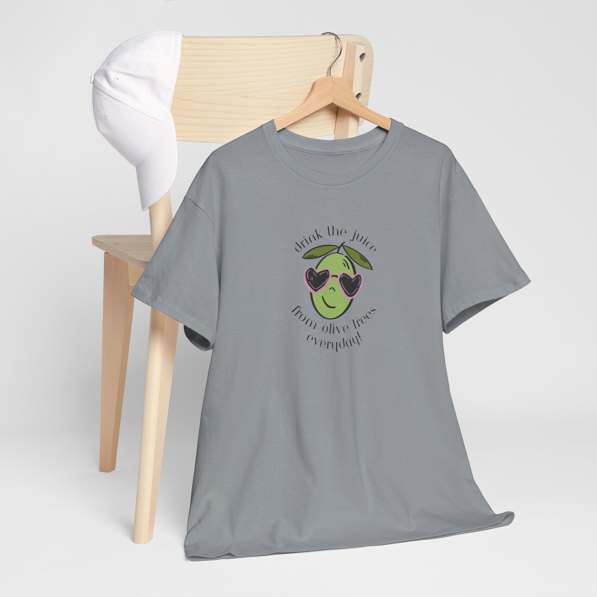 Drink skincare / olive trees / olive cartoon / Unisex Heavy Cotton Tee