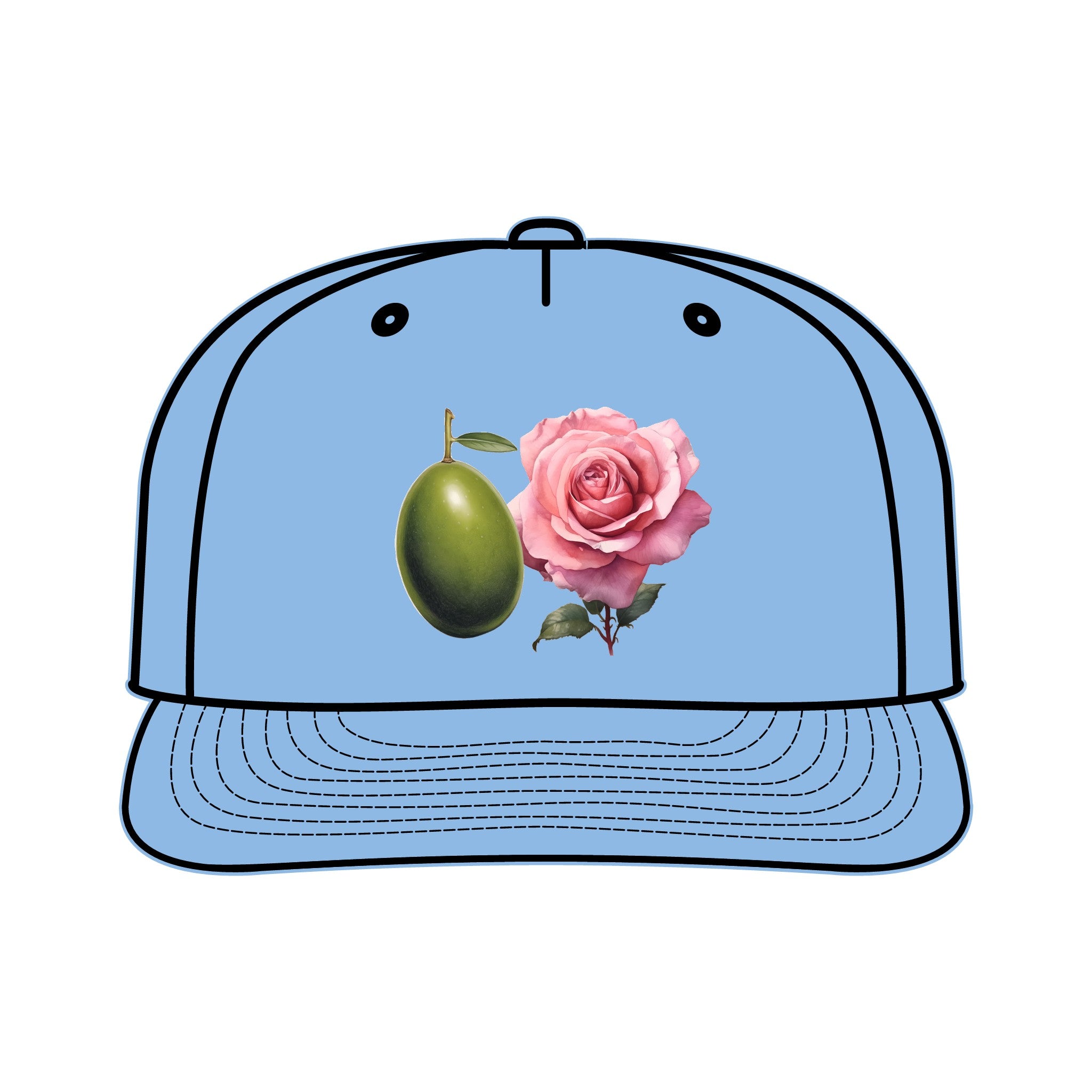 Olive tree roses and make up / hand drawn / Surf Cap