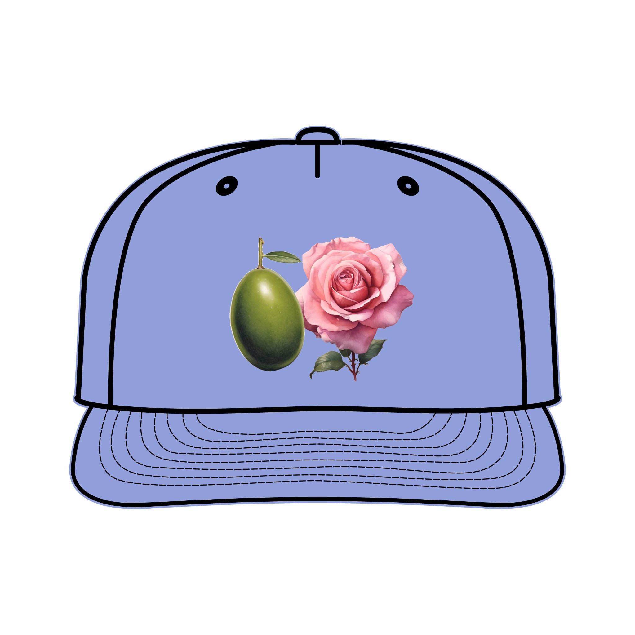 Olive tree roses and make up / hand drawn / Surf Cap