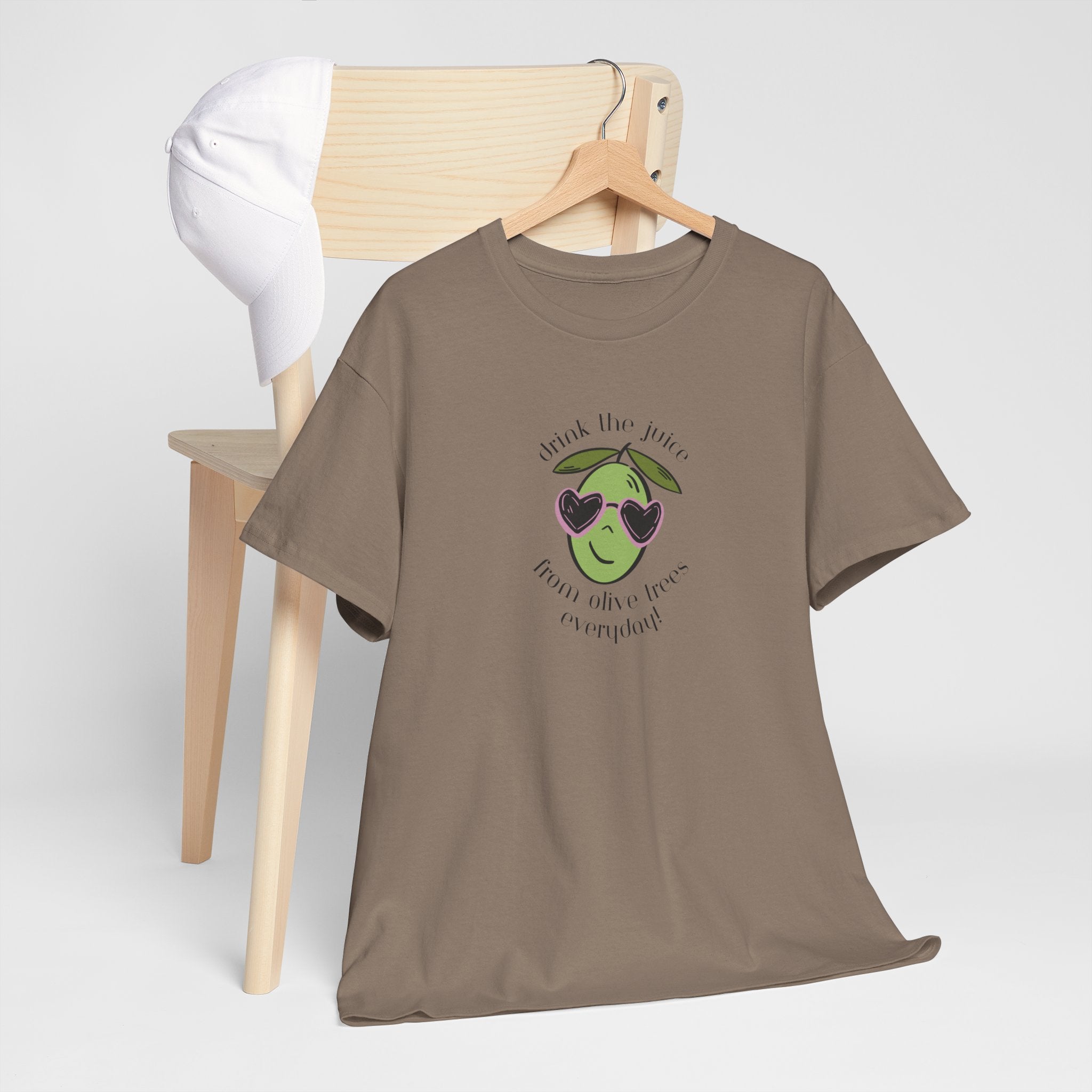 Drink skincare / olive trees / olive cartoon / Unisex Heavy Cotton Tee