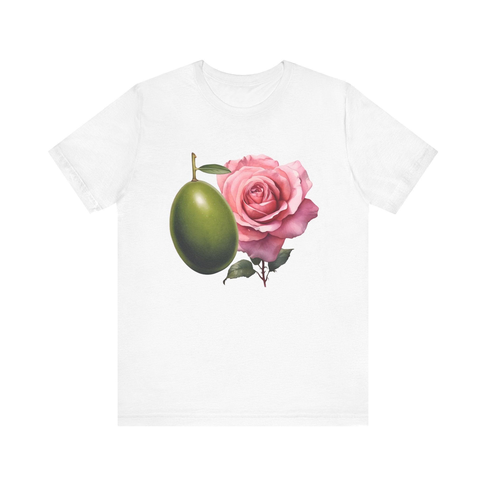 Olives and roses / Hydroxytyrosol makeup / Olive trees / Unisex Jersey Short Sleeve Tee