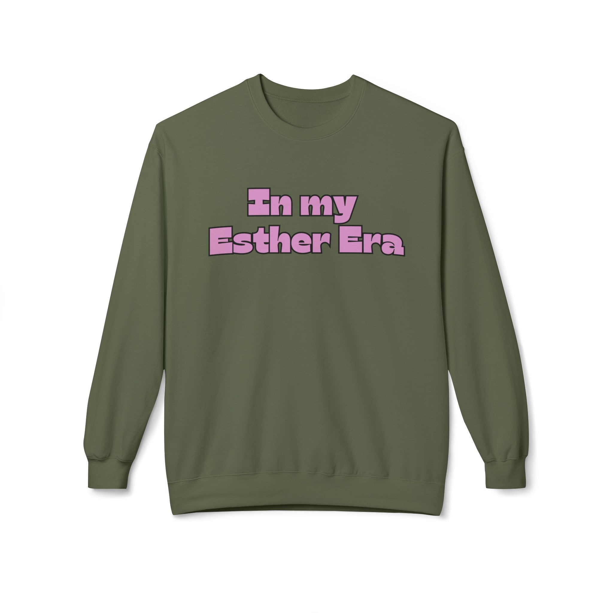 In my Esther era / hand drawn shirt / Bible gift / shirt /  Unisex Midweight Softstyle Fleece Crewneck Sweatshirt