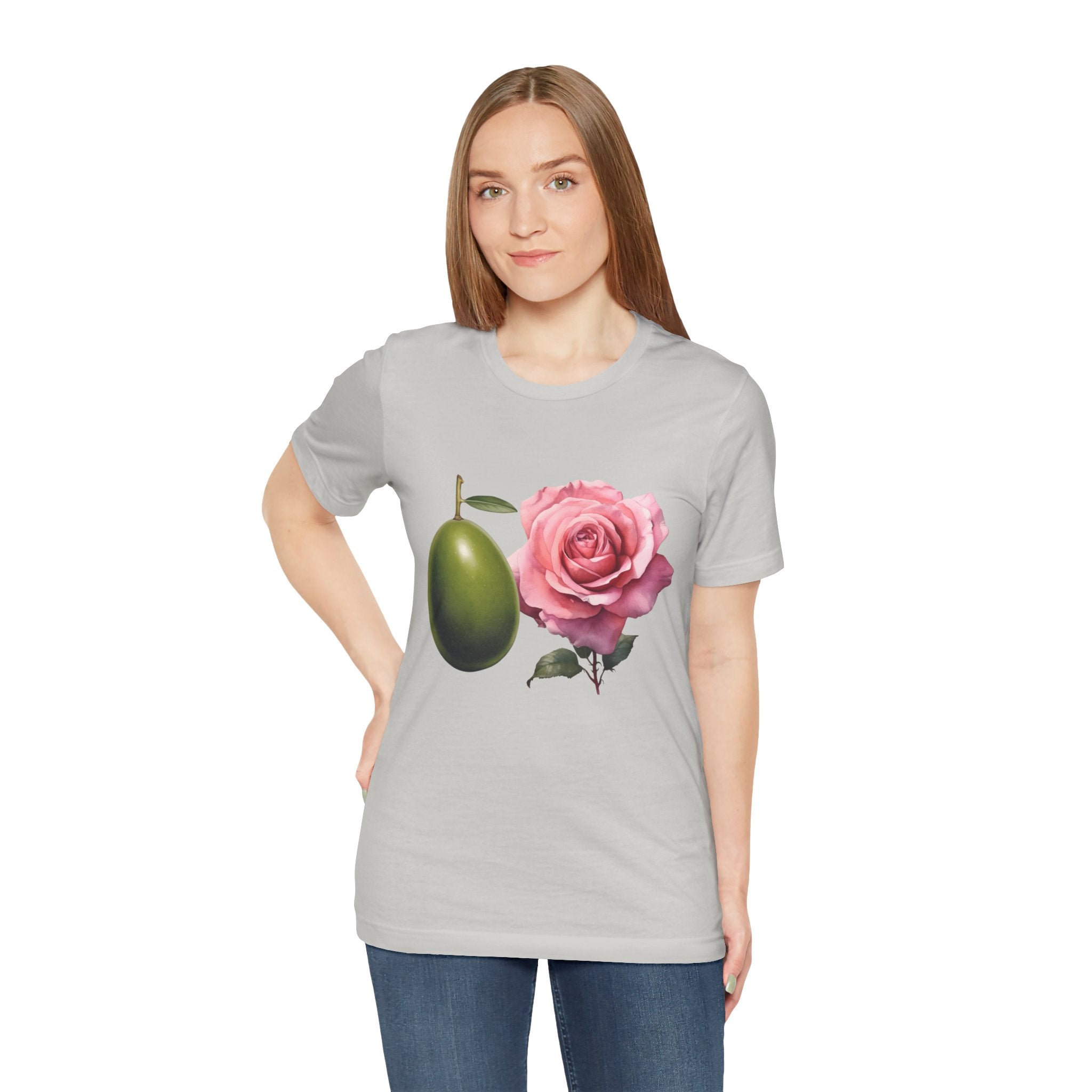 Olives and roses / Hydroxytyrosol makeup / Olive trees / Unisex Jersey Short Sleeve Tee