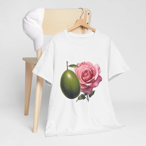 Olives and roses / olive trees / rose and olive cartoon / Unisex Heavy Cotton Tee