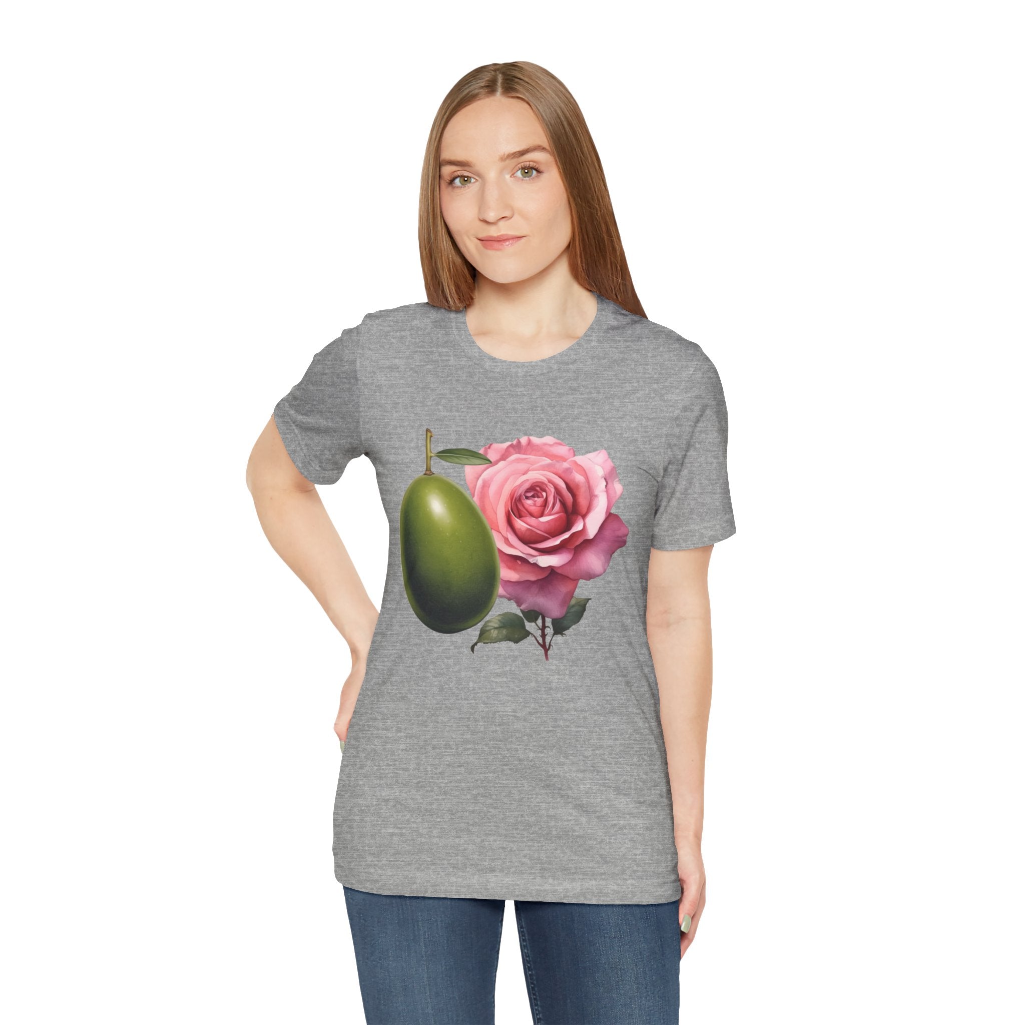 Olives and roses / Hydroxytyrosol makeup / Olive trees / Unisex Jersey Short Sleeve Tee