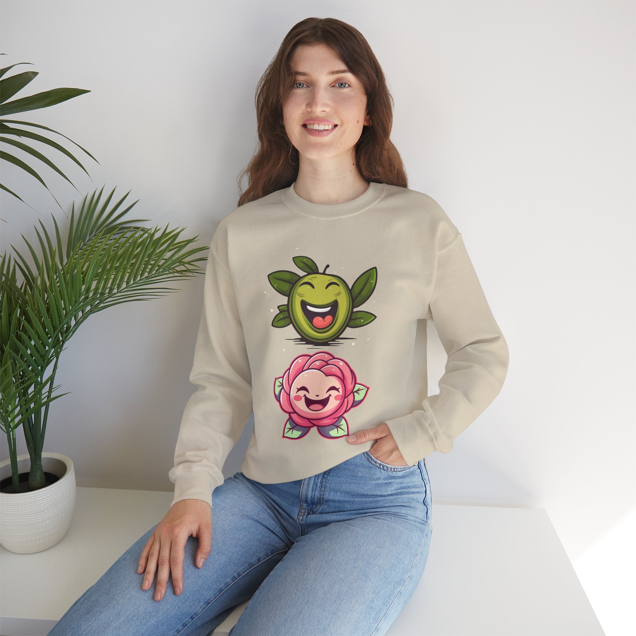 Olives and roses  / waterless beauty / olive tree / Unisex Heavy Blend™ Crewneck Sweatshirt