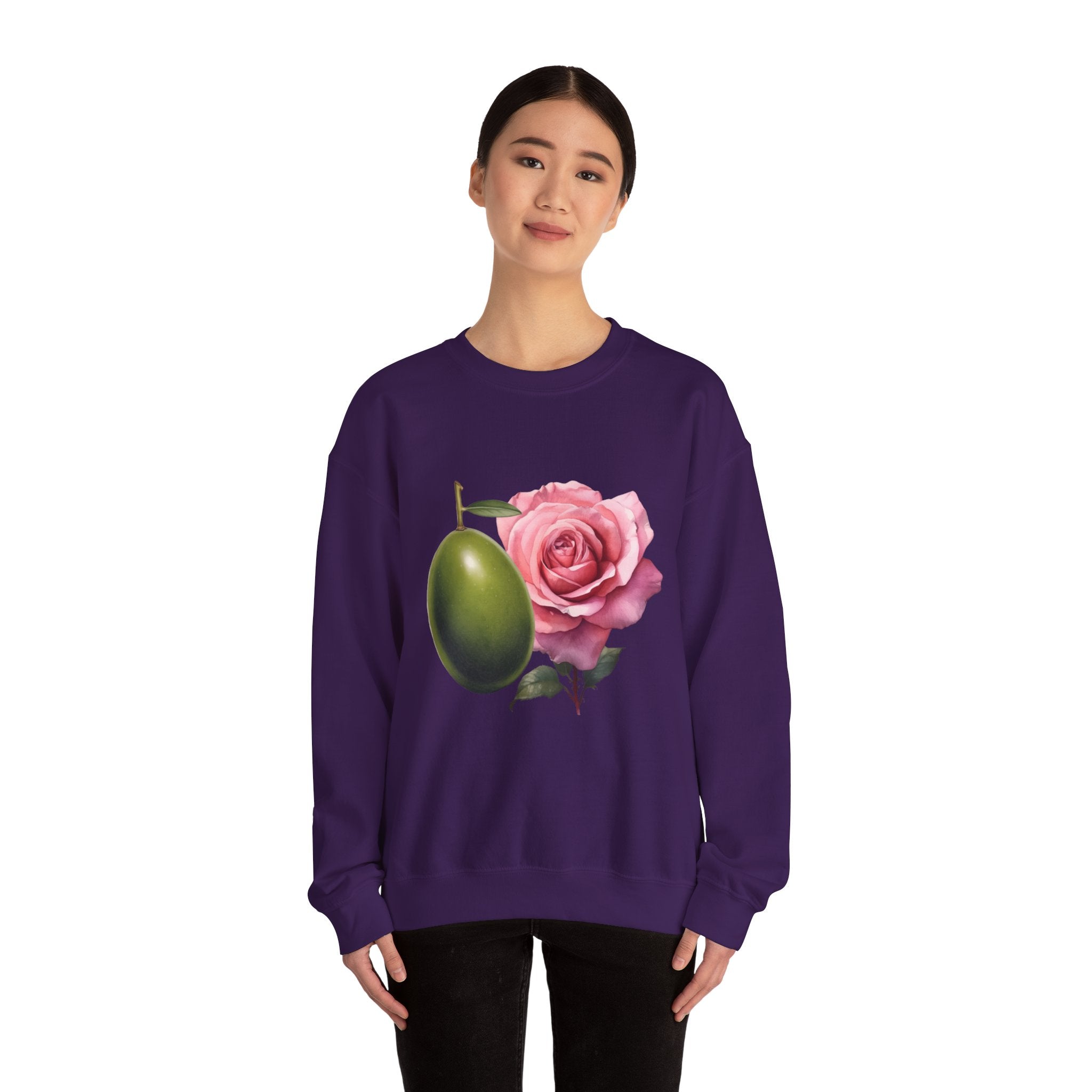 Olive tree / waterless beauty / olives and roses / Unisex Heavy Blend™ Crewneck Sweatshirt