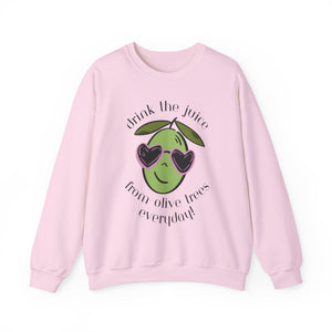 Drink an olive tree everyday / waterless beauty / olive tree / Unisex Heavy Blend™ Crewneck Sweatshirt