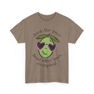 Drink skincare / olive trees / olive cartoon / Unisex Heavy Cotton Tee