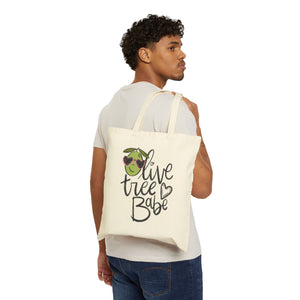 Olive Tree Babe / Cotton Canvas Tote Bag