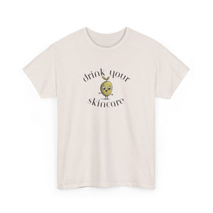 Drink your skincare / olive trees / olive cartoon / Unisex Heavy Cotton Tee