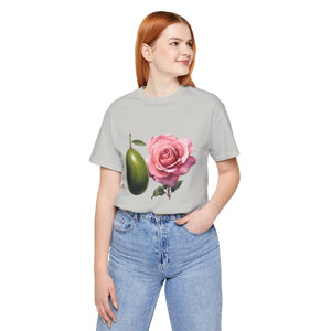 Olives and roses / Hydroxytyrosol makeup / Olive trees / Unisex Jersey Short Sleeve Tee