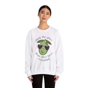 Drink an olive tree everyday / waterless beauty / olive tree / Unisex Heavy Blend™ Crewneck Sweatshirt