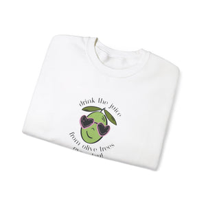 Drink an olive tree everyday / waterless beauty / olive tree / Unisex Heavy Blend™ Crewneck Sweatshirt