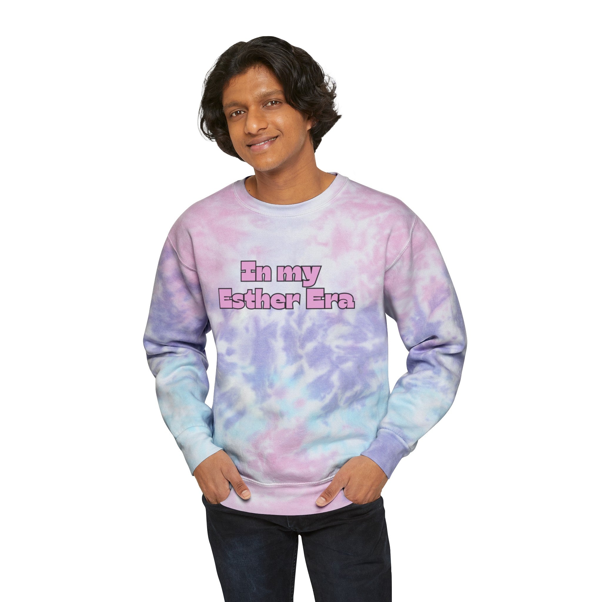 In my Esther era / hand drawn shirt / Bible gift / shirt /  Unisex Tie-Dye Sweatshirt