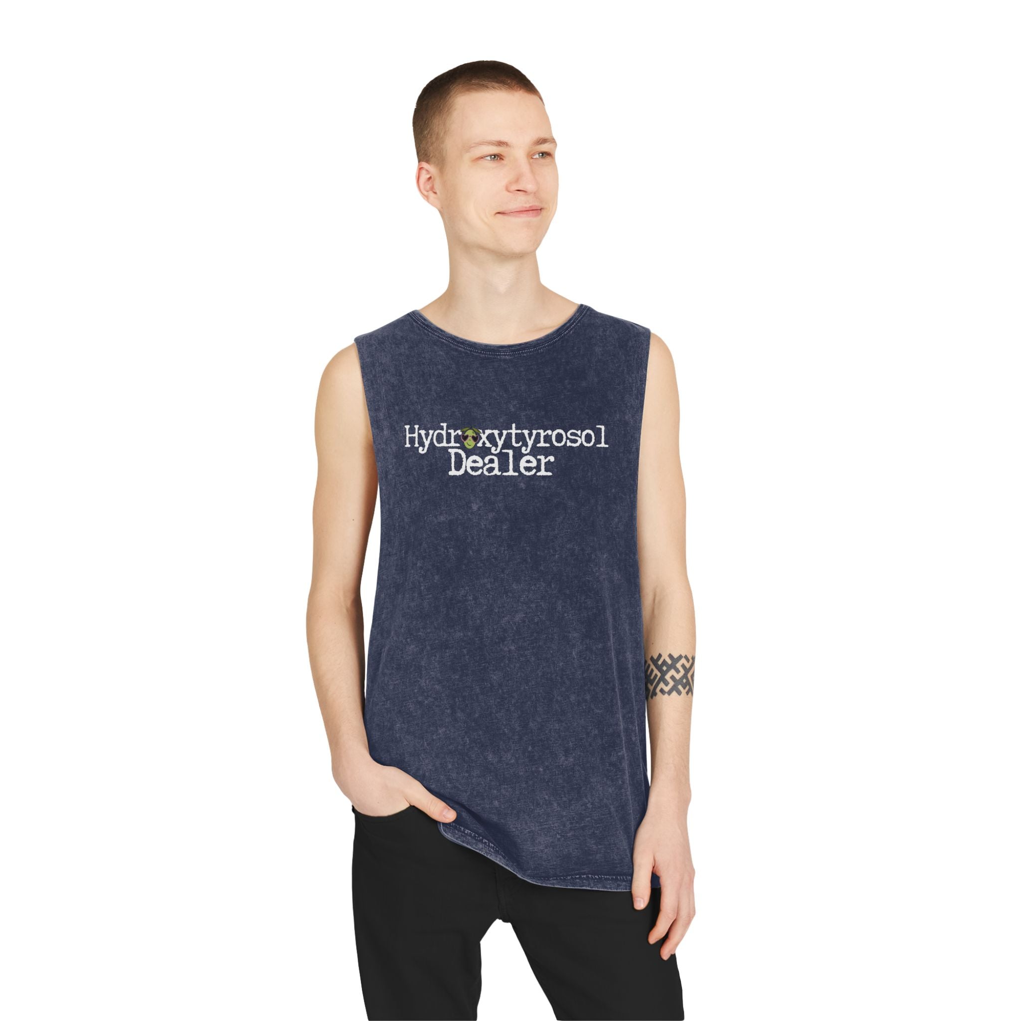 Hydroxytyrosol dealer / Olive tree consultant gift / Unisex Stonewash Tank Top