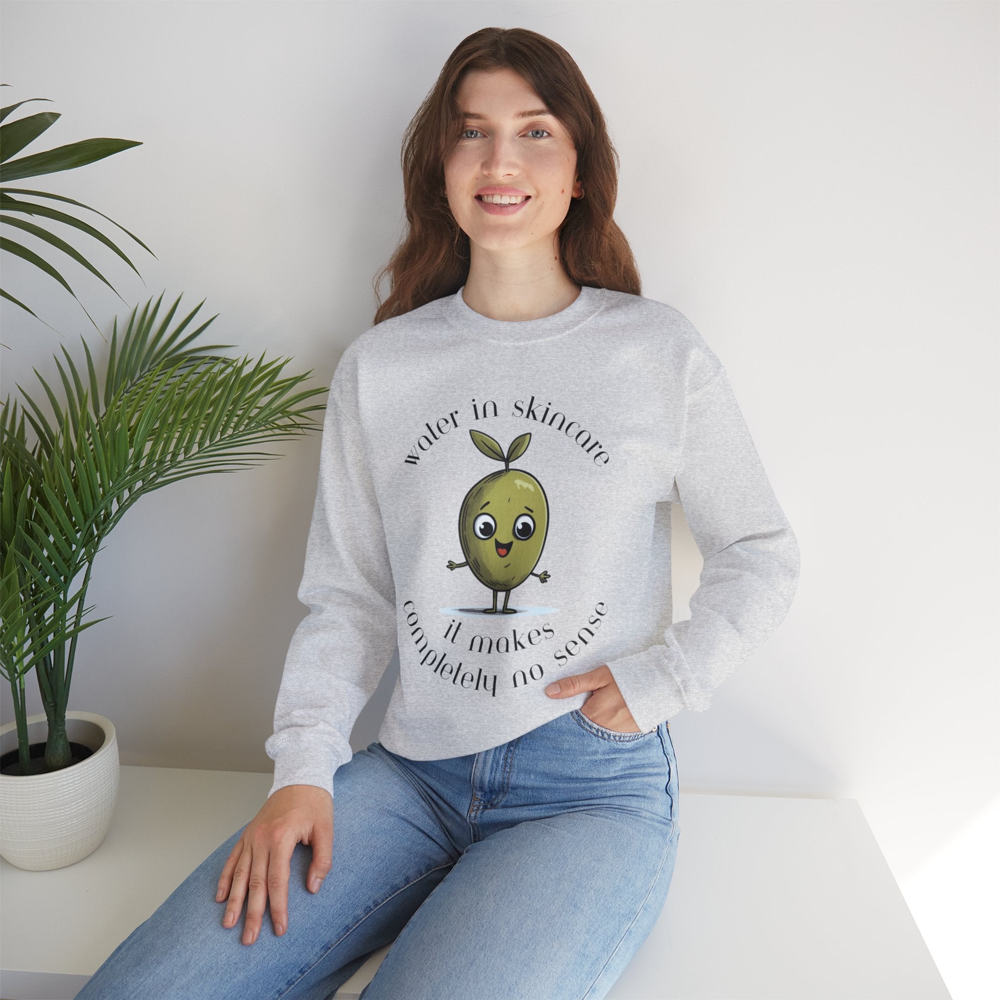 Water in skincare / waterless beauty / olive tree / Unisex Heavy Blend™ Crewneck Sweatshirt