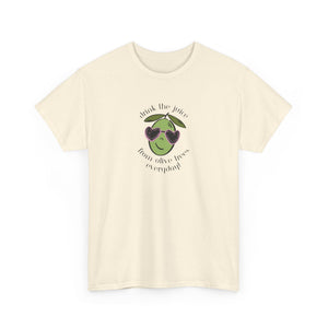 Drink skincare / olive trees / olive cartoon / Unisex Heavy Cotton Tee